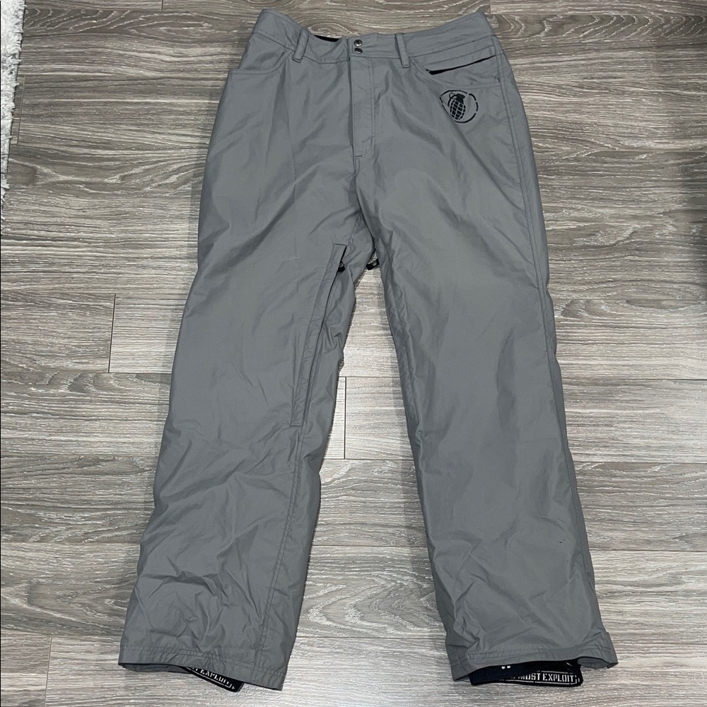 Men's Grenade Gray Snowboard Pants
